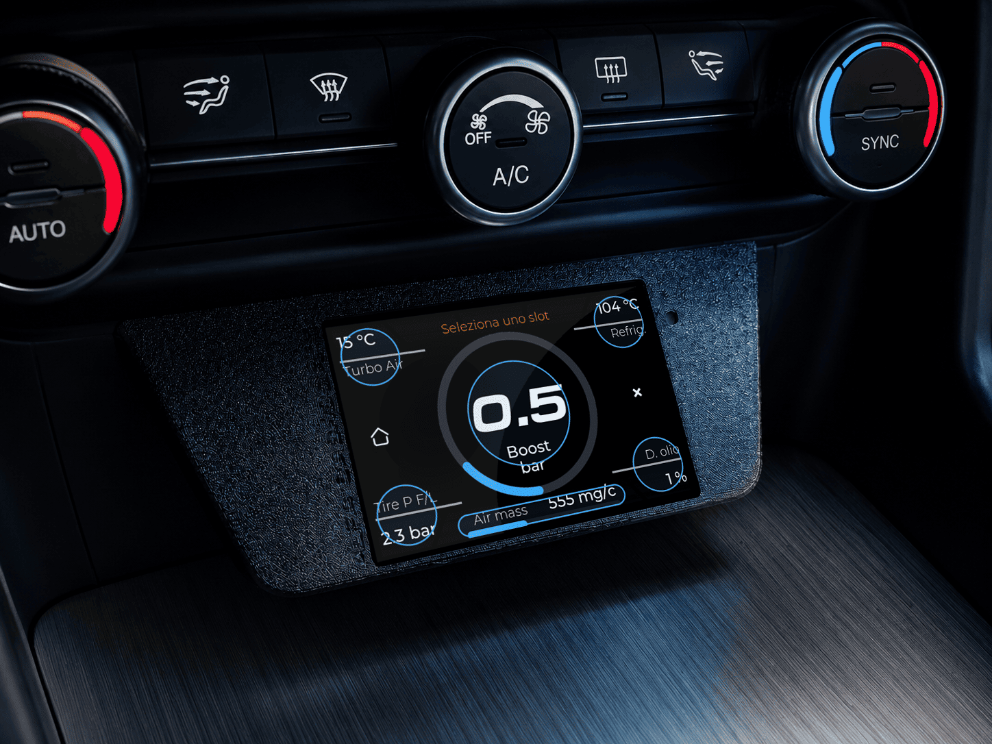 Schermata selezione slot Custom Dash